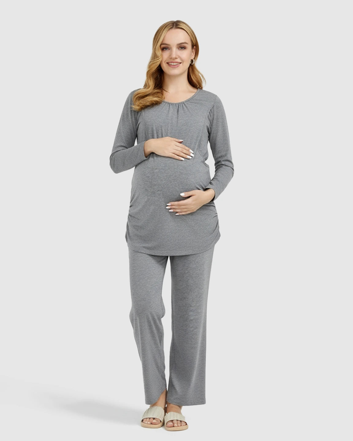 Hidden Nursing Access Long Sleeve Maternity Lounge Set