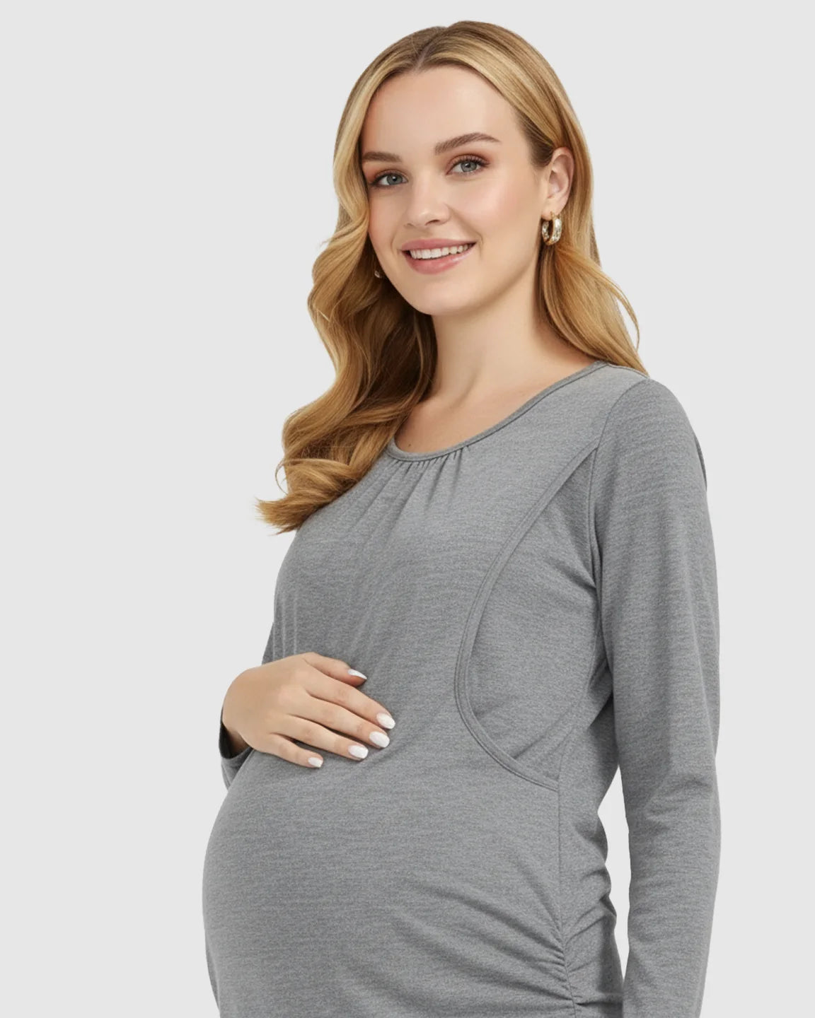 Hidden Nursing Access Long Sleeve Maternity Lounge Set