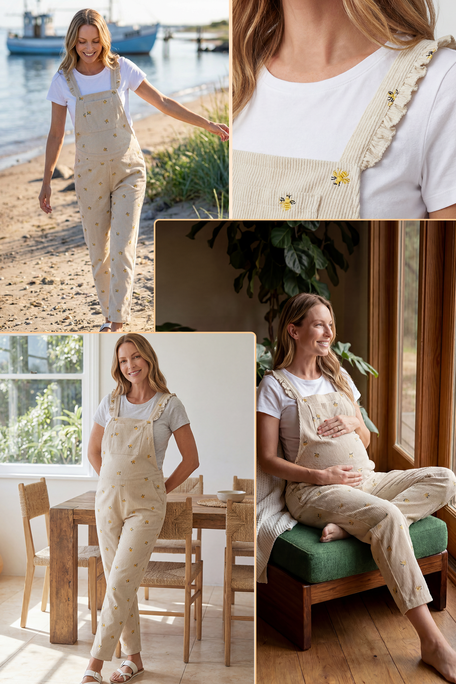 Bump-Friendly Floral Maternity Overalls bumpbabe-bump-friendly-floral-maternity-overalls-cream-yellow-floral-postpartum-lifstely-3