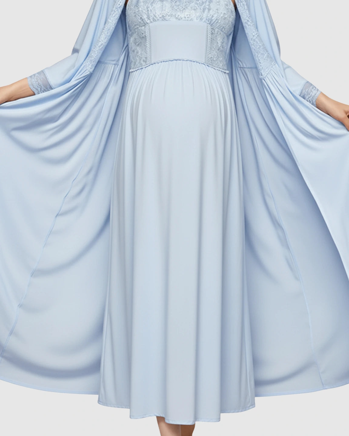 Elegant Lace Loose Fit Maternity Loungewear Set