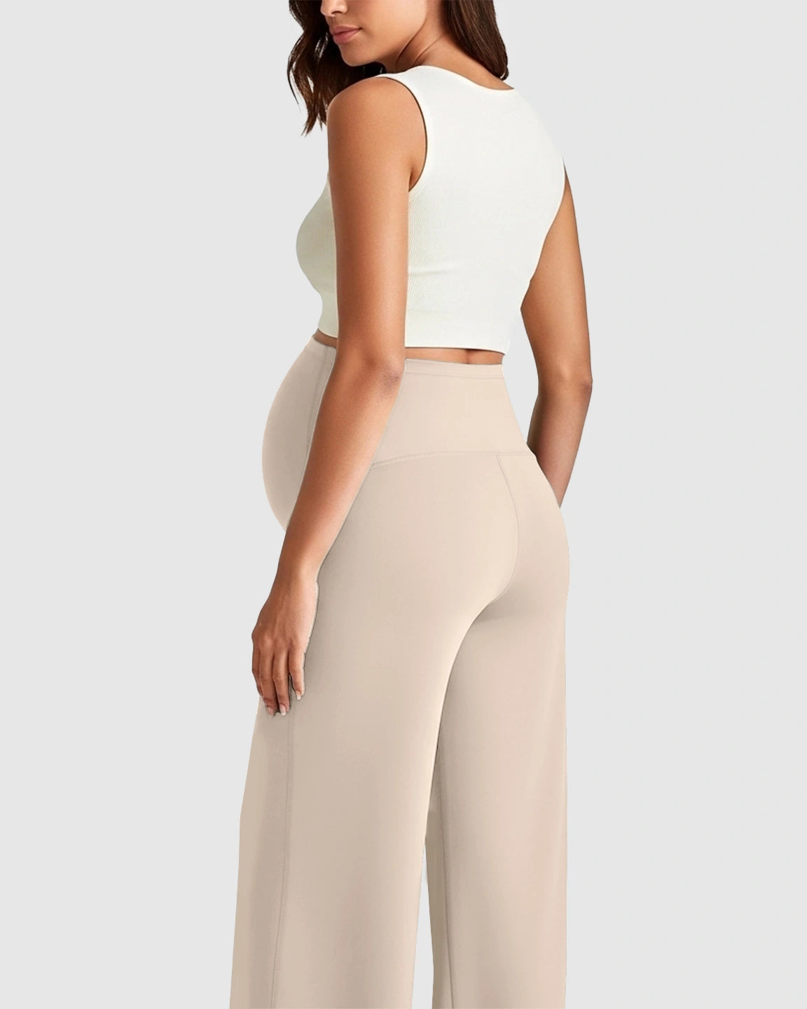 High Waist Maternity Pants With Relaxed Fit