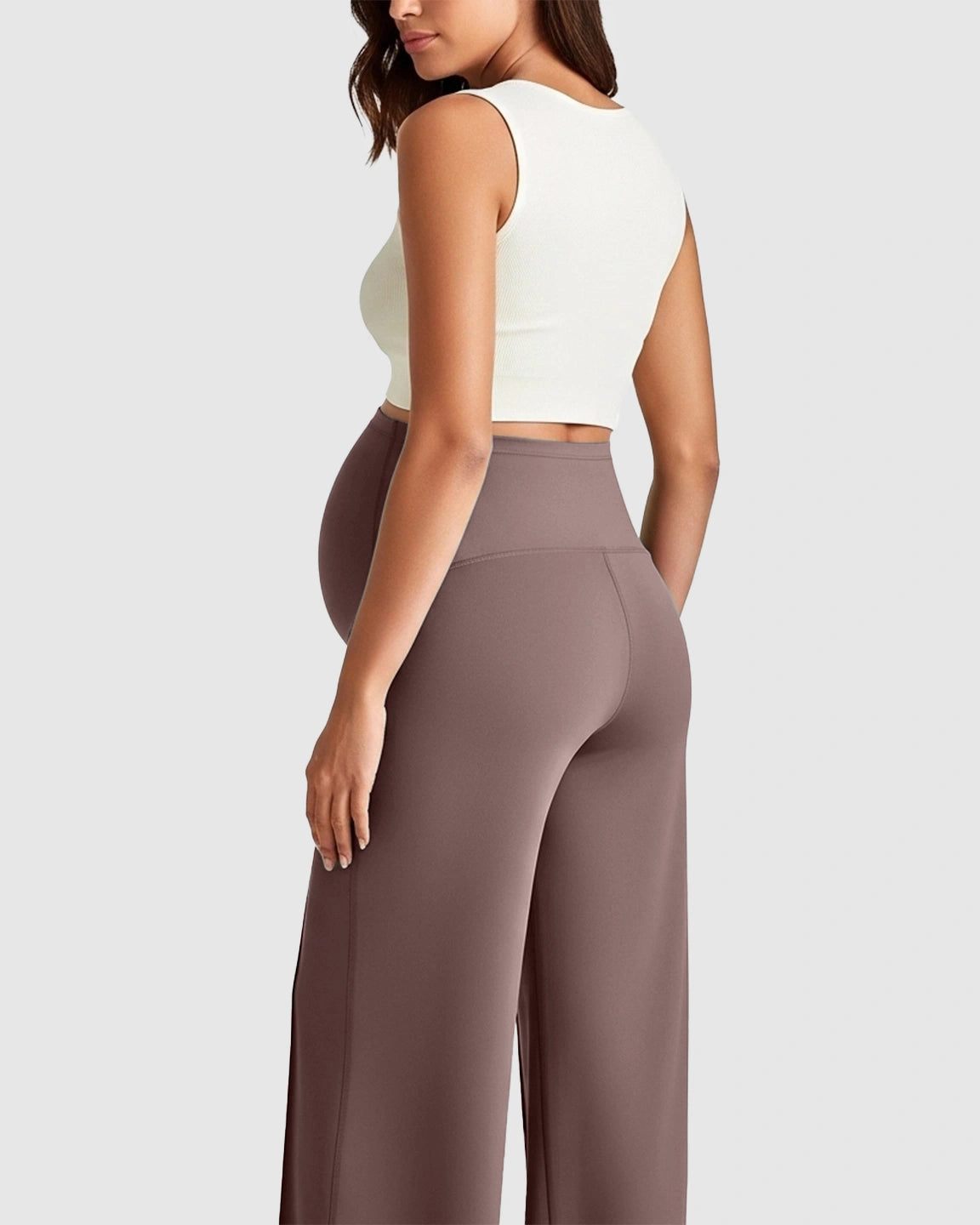 High Waist Maternity Pants With Relaxed Fit