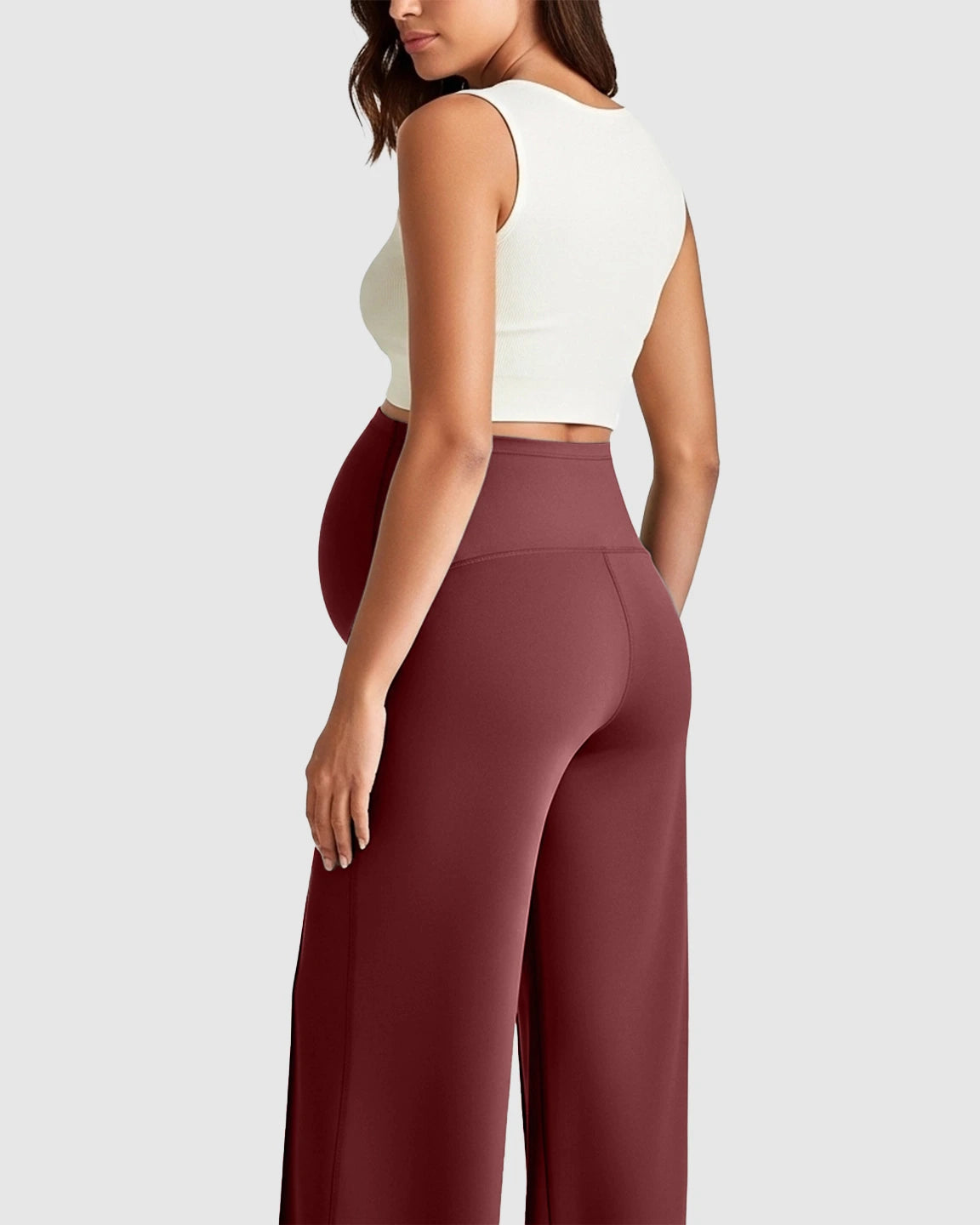 High Waist Maternity Pants With Relaxed Fit