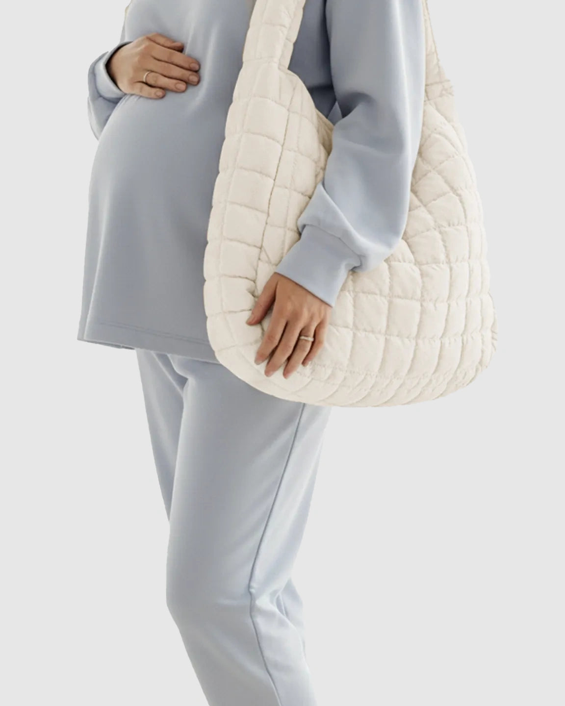 Plush Quilted Diaper Bag