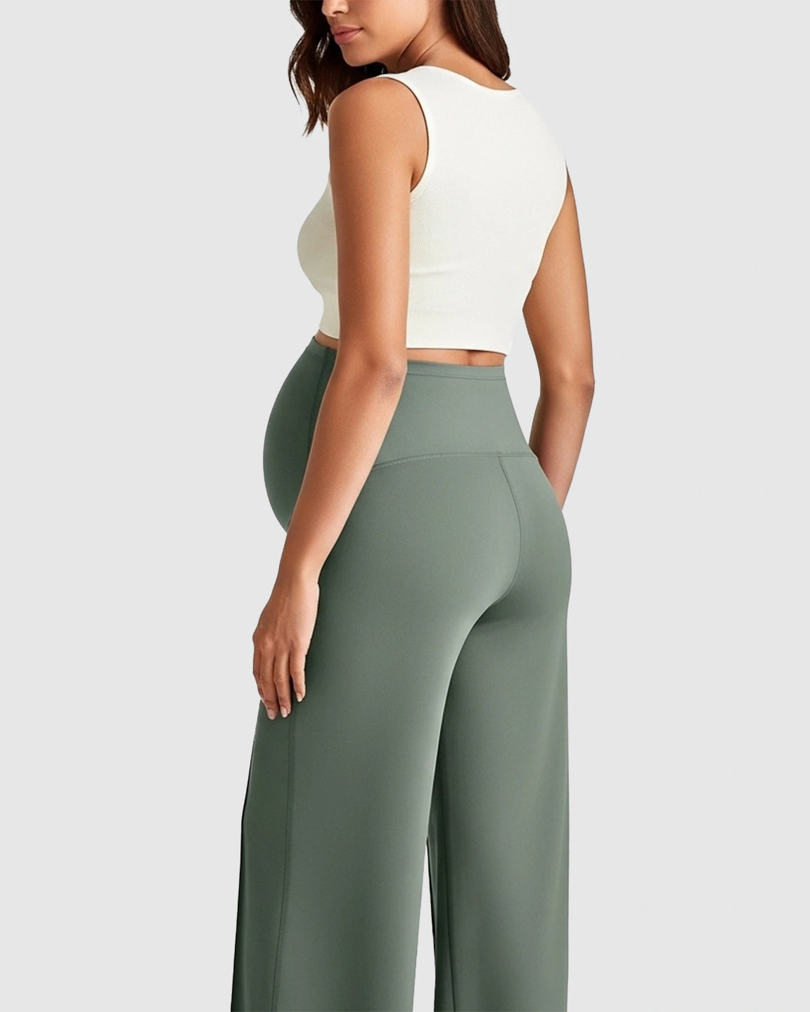 High Waist Maternity Pants With Relaxed Fit