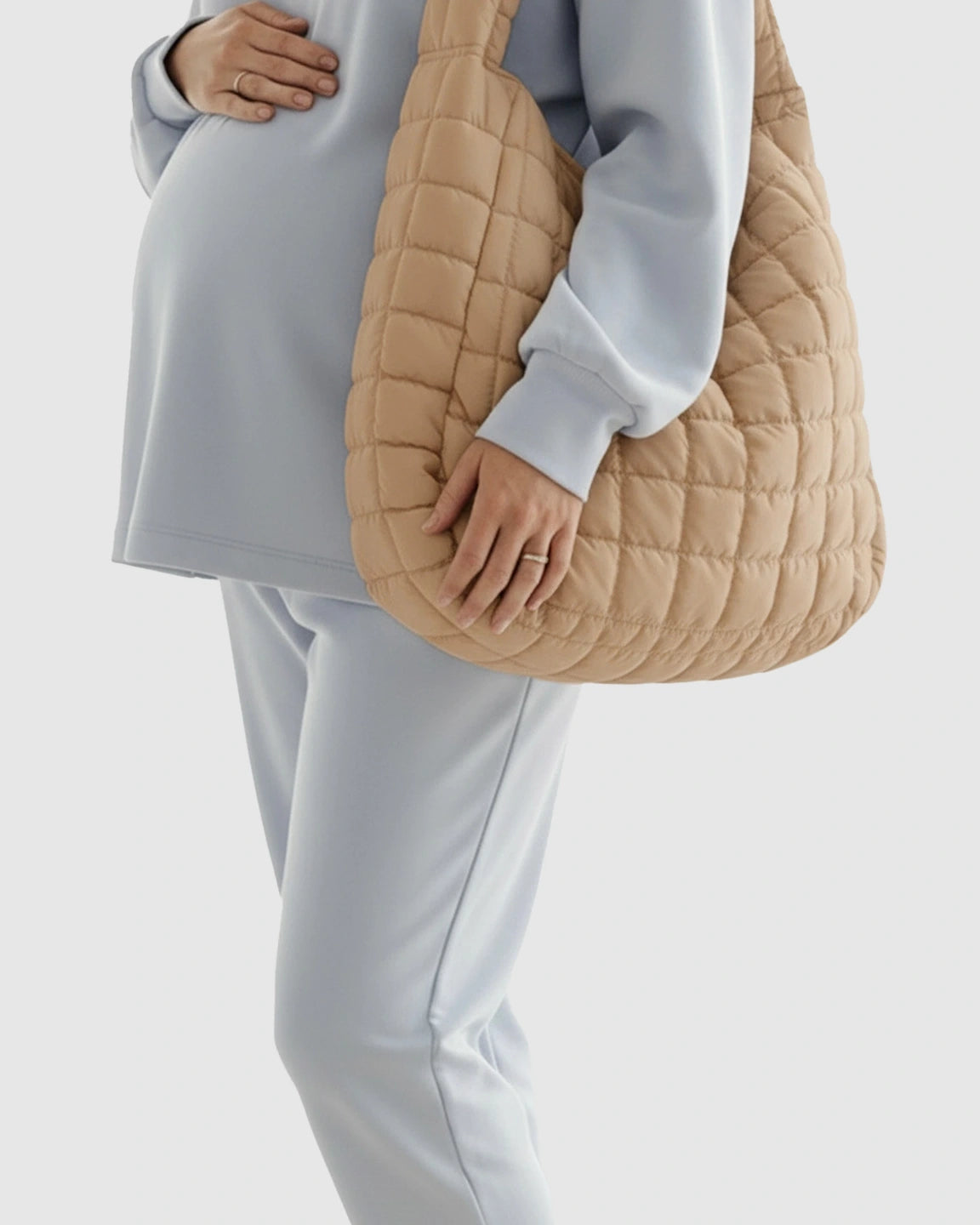 Plush Quilted Diaper Bag