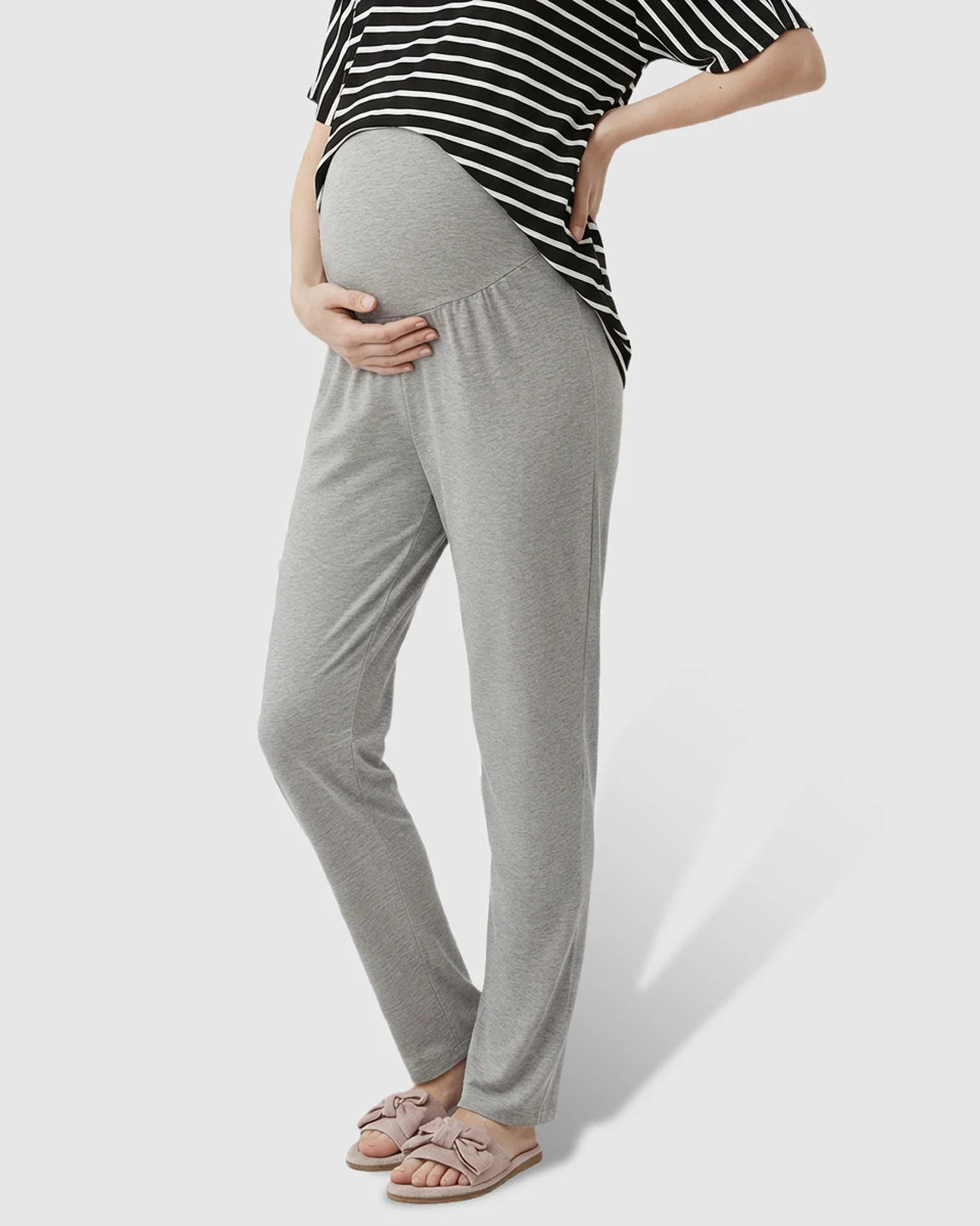 High-Waist Straight-Leg Maternity Pants