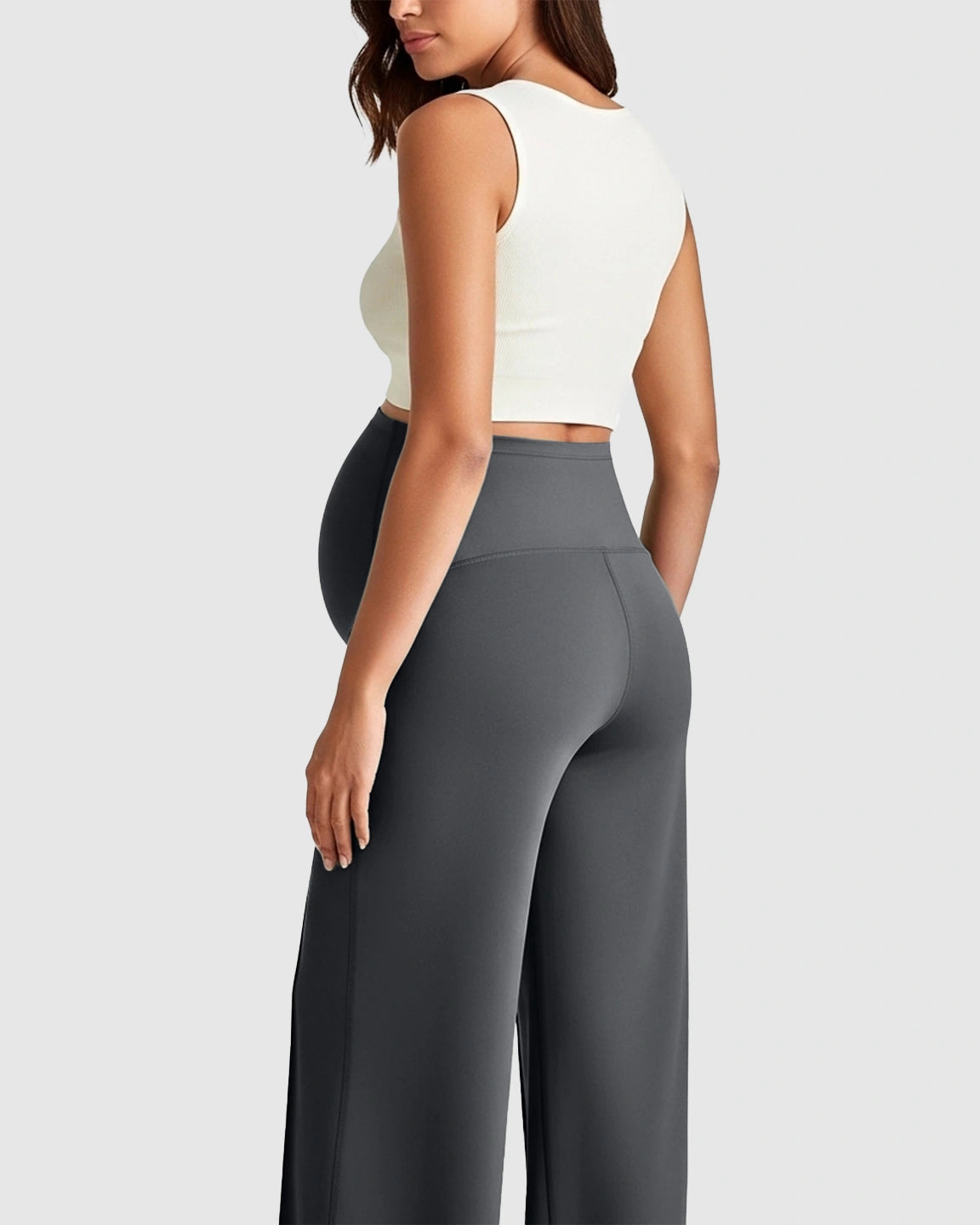 High Waist Maternity Pants With Relaxed Fit