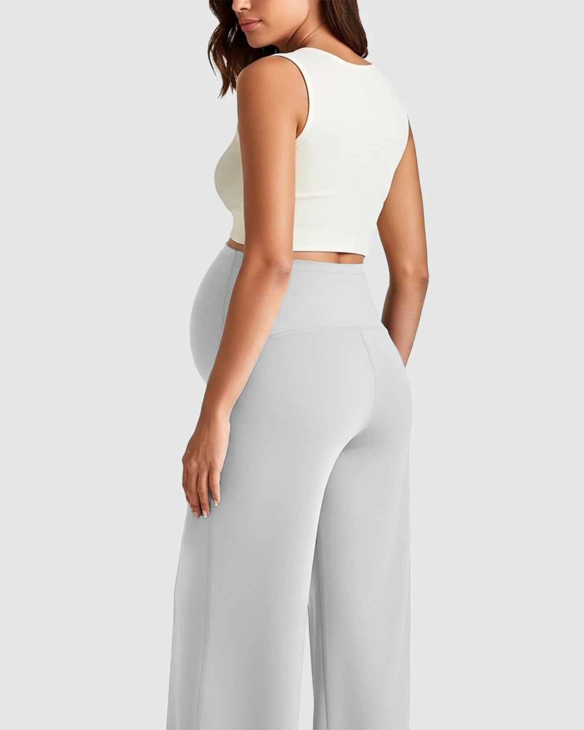 High Waist Maternity Pants With Relaxed Fit