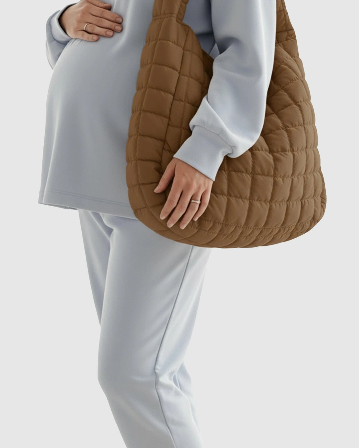 Plush Quilted Diaper Bag