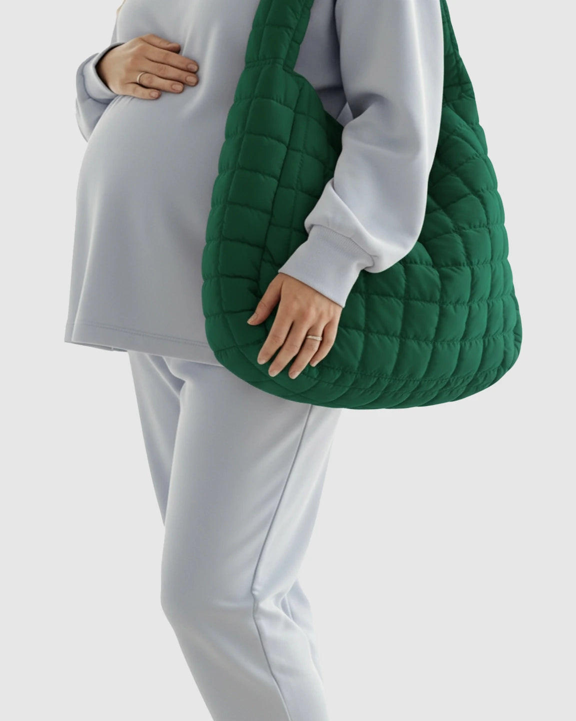 Plush Quilted Diaper Bag