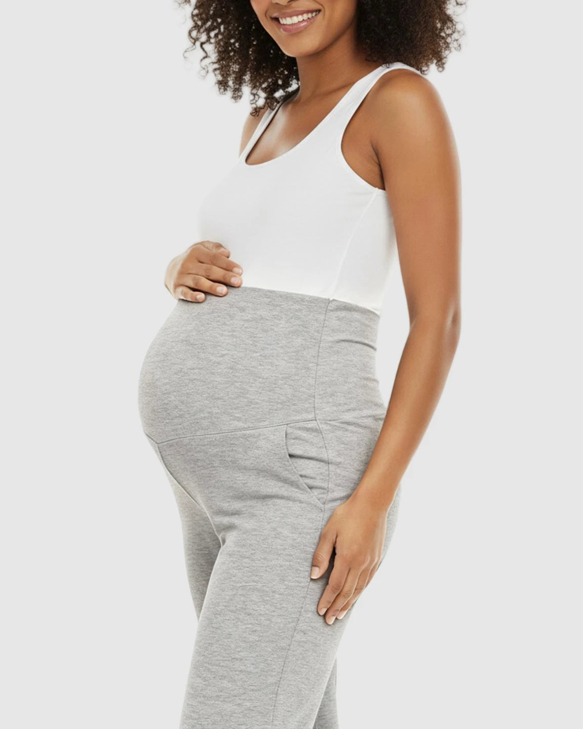 Foldable Waistband Wide-Leg Maternity Lounge Pants