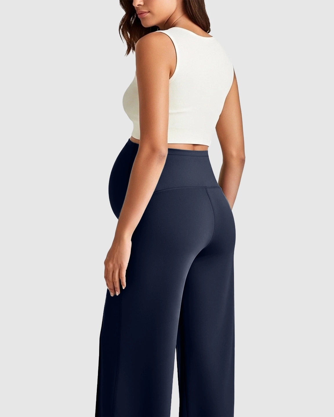 High Waist Maternity Pants With Relaxed Fit