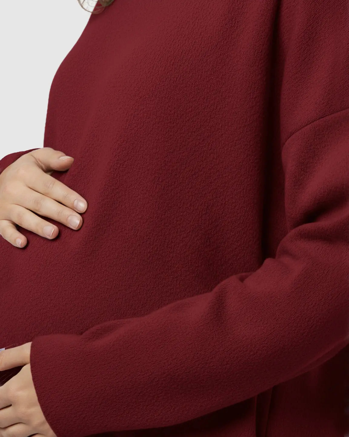 Cozy Woolen Loose-Fit Maternity Sweater