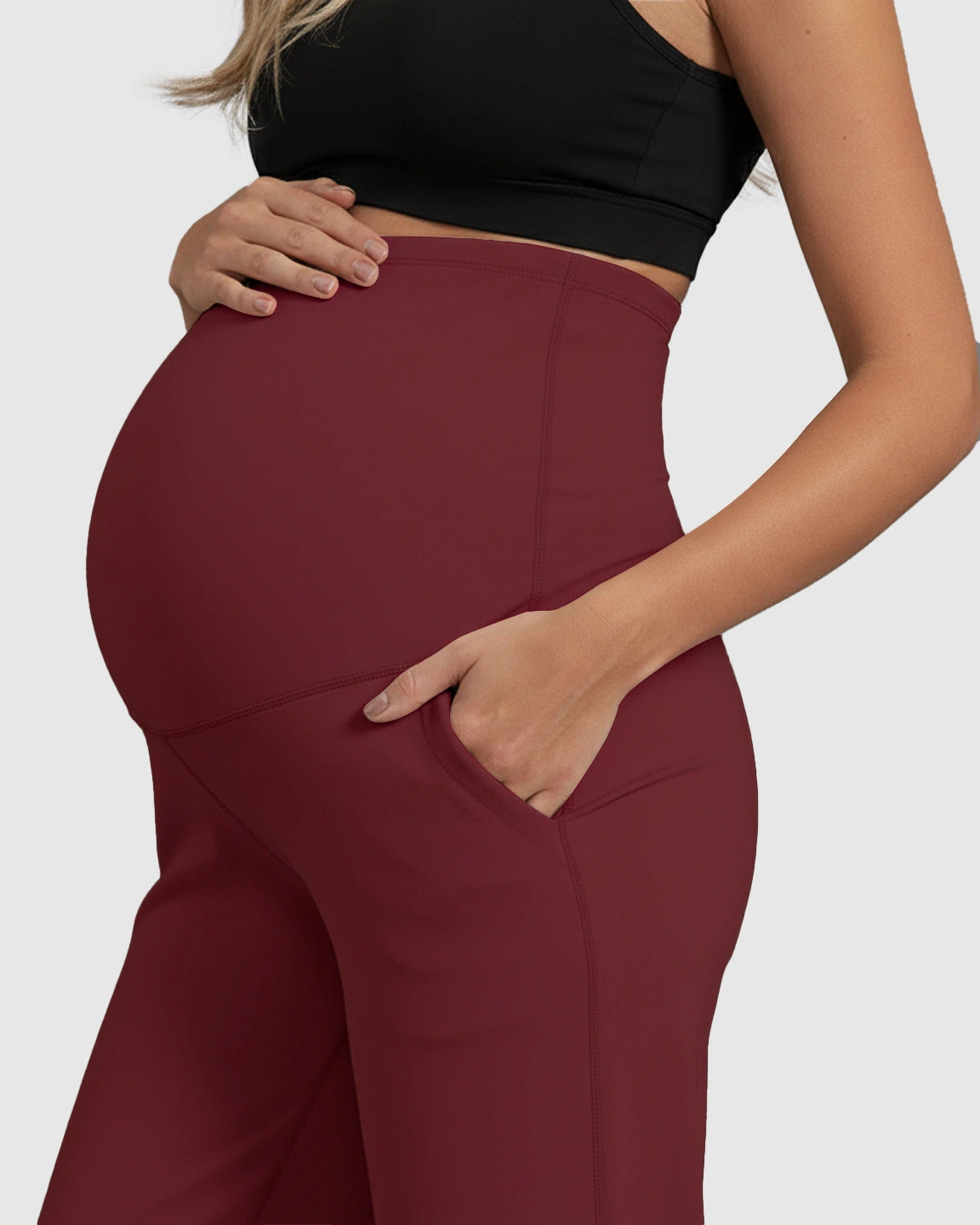 High-Waist Straight-Leg Maternity Pants