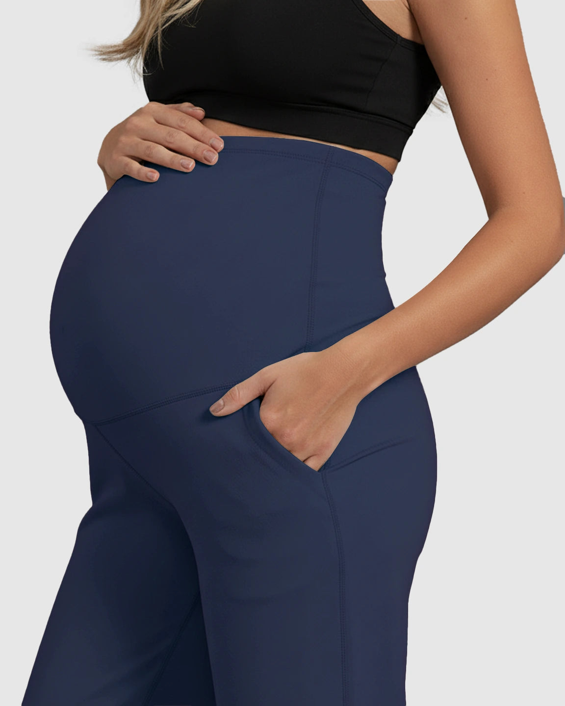 High-Waist Straight-Leg Maternity Pants