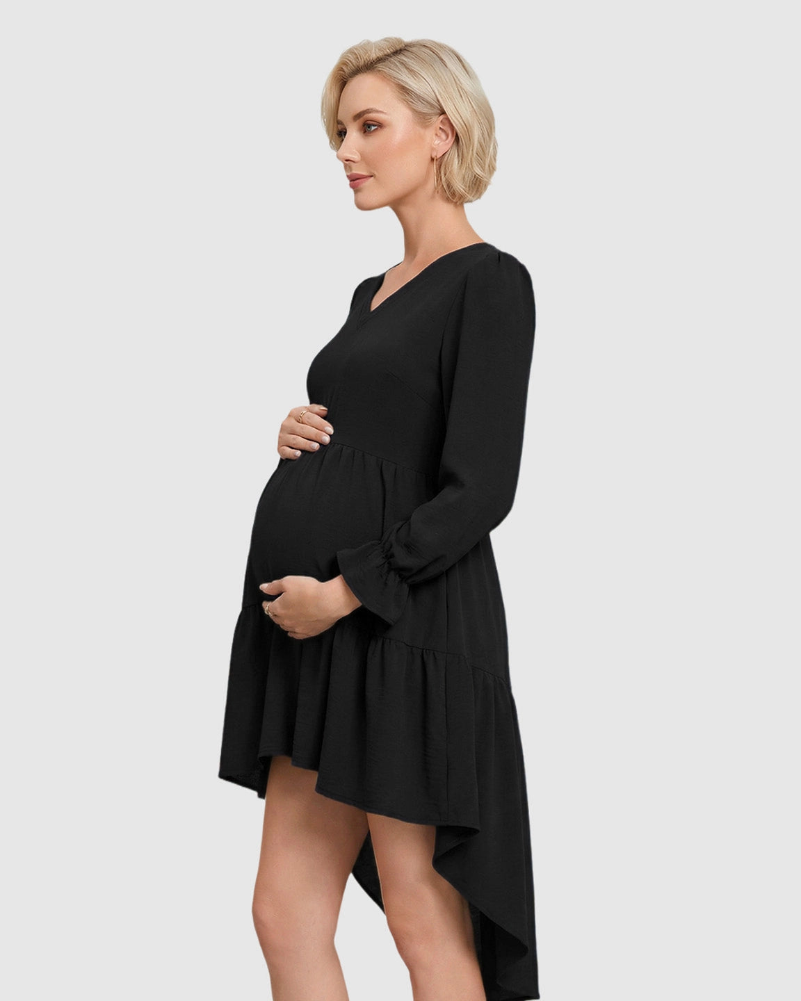 Tie-Back Fishtail Hem Maternity Dress