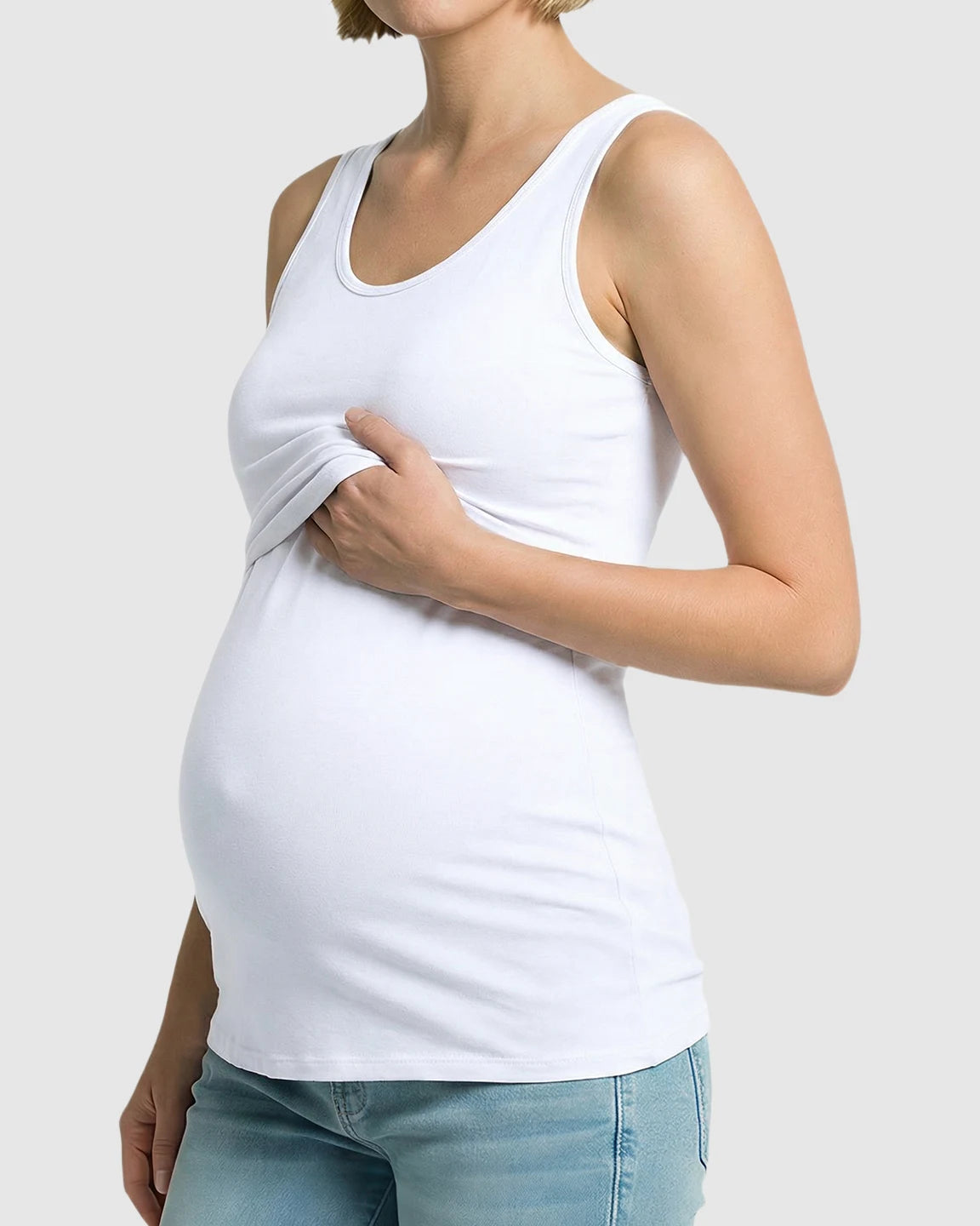 Stretch Nursing-Access Maternity Tank Top