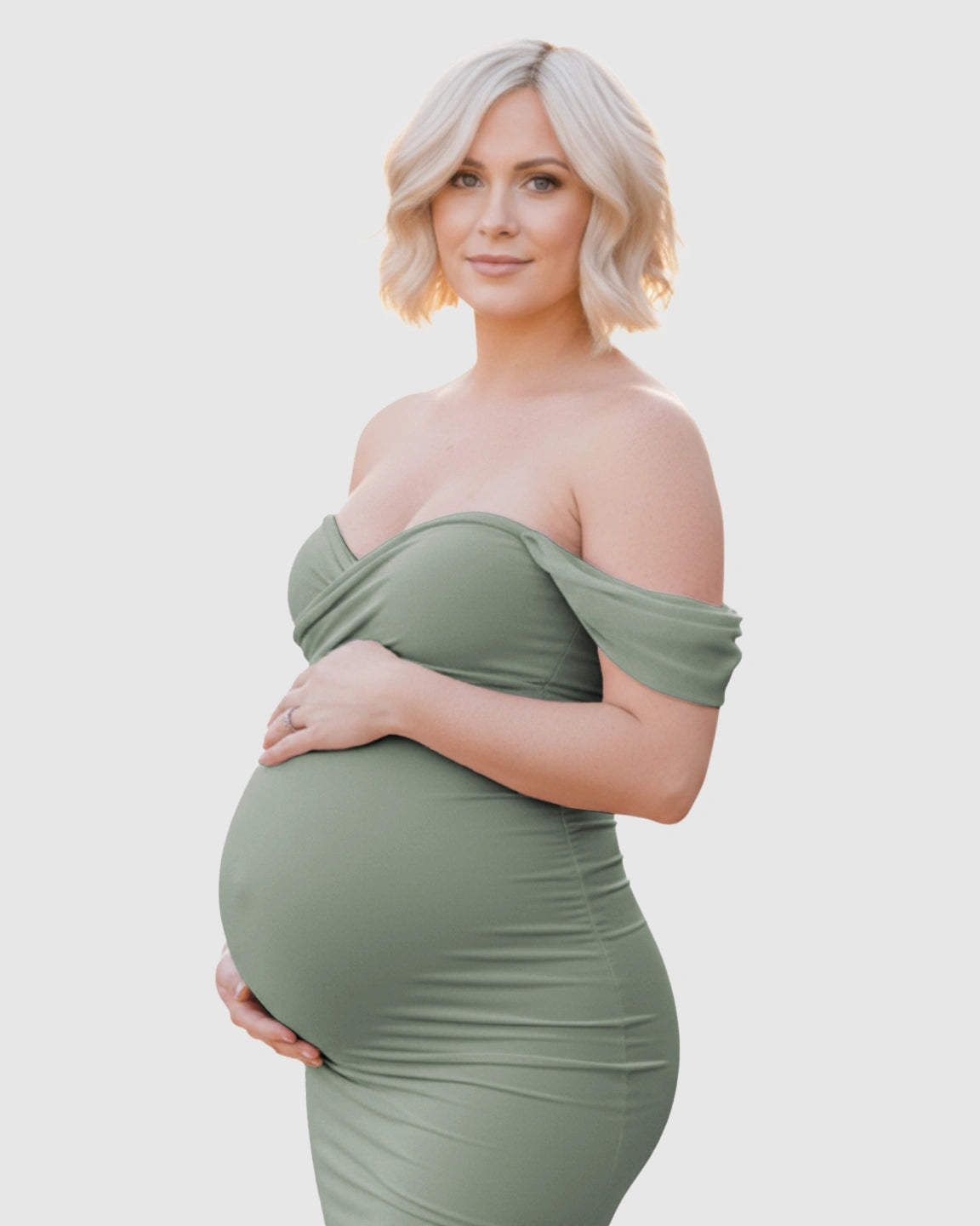 Off-Shoulder Mermaid Maternity Photoshoot Gown