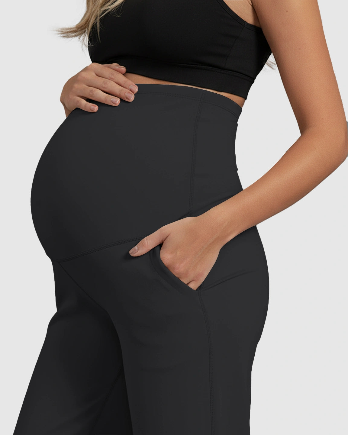 High-Waist Straight-Leg Maternity Pants