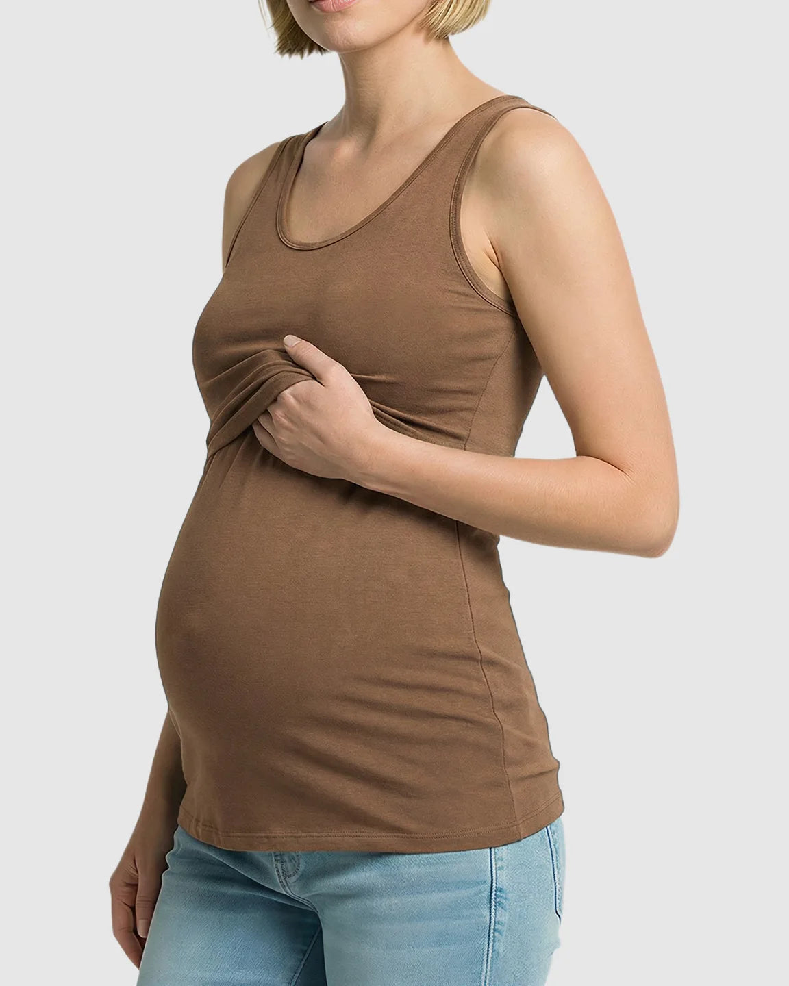 Stretch Nursing-Access Maternity Tank Top