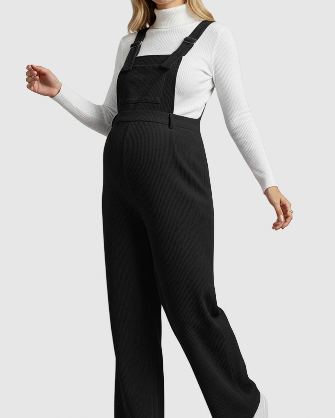 Adjustable Corduroy Maternity Jumpsuit