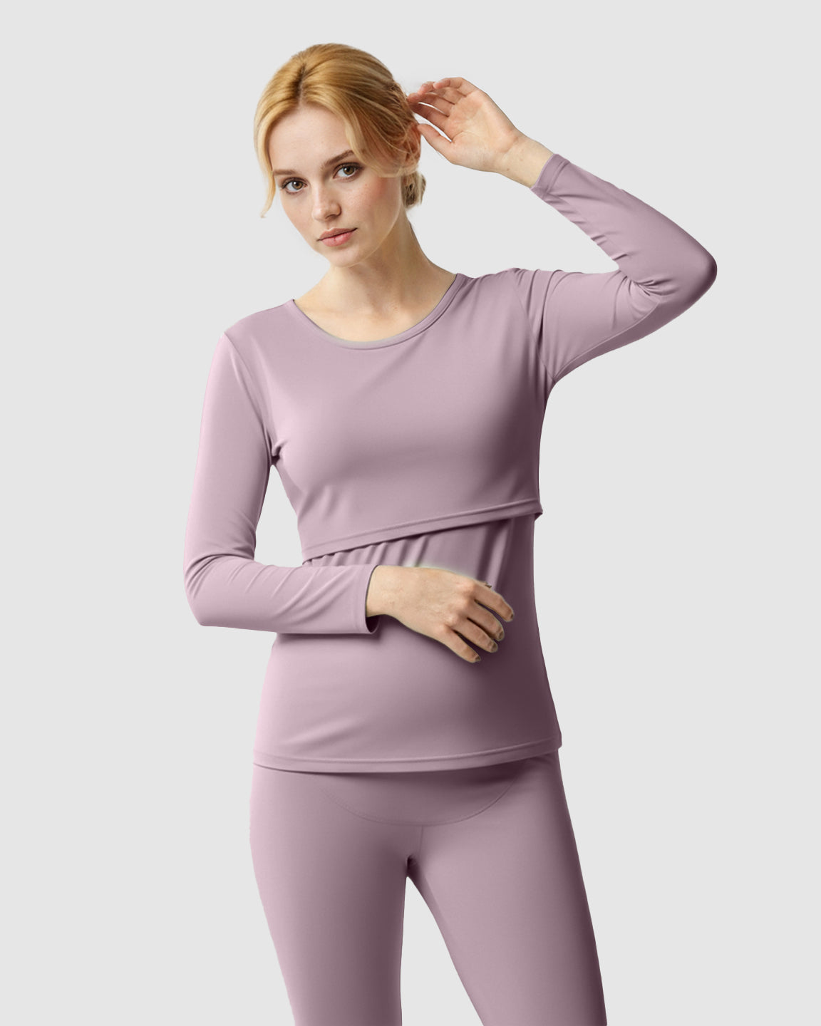 Thick Cotton Nursing Maternity Pajama Set