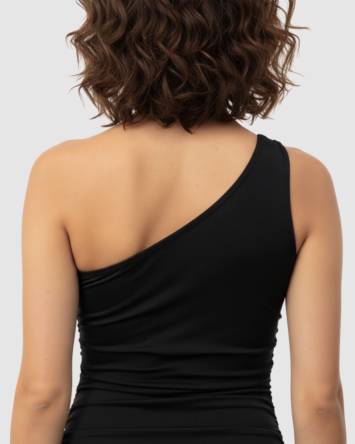 One-Shoulder Ruched Bodycon Maternity Mini Dress