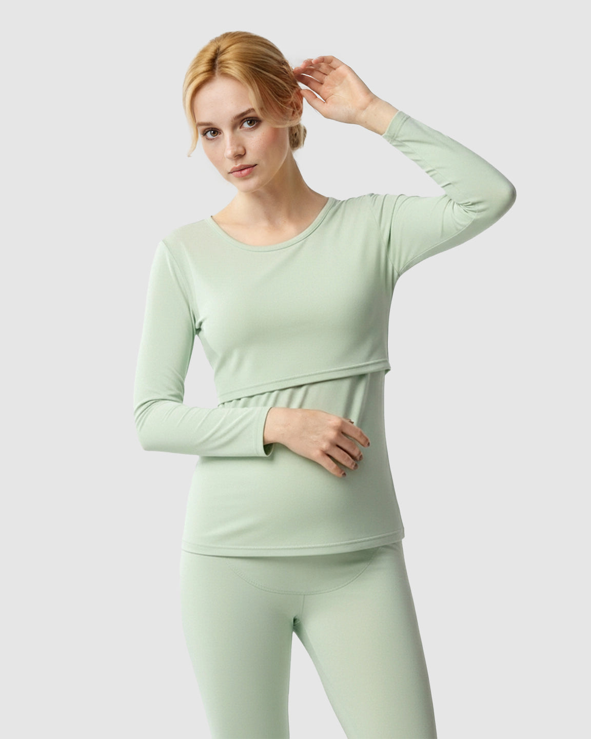 Thick Cotton Nursing Maternity Pajama Set