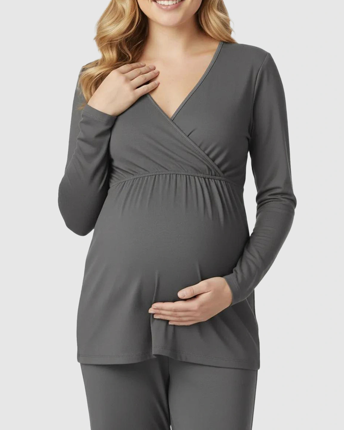 Classic V-Neck Long Sleeve Top and Trouser Lounge Set