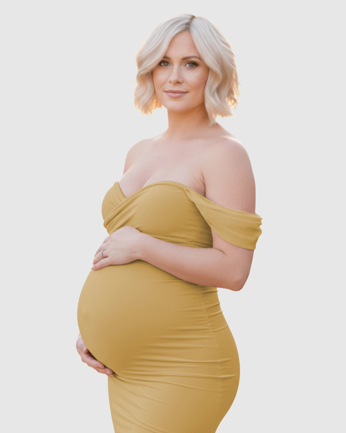 Off-Shoulder Mermaid Maternity Photoshoot Gown