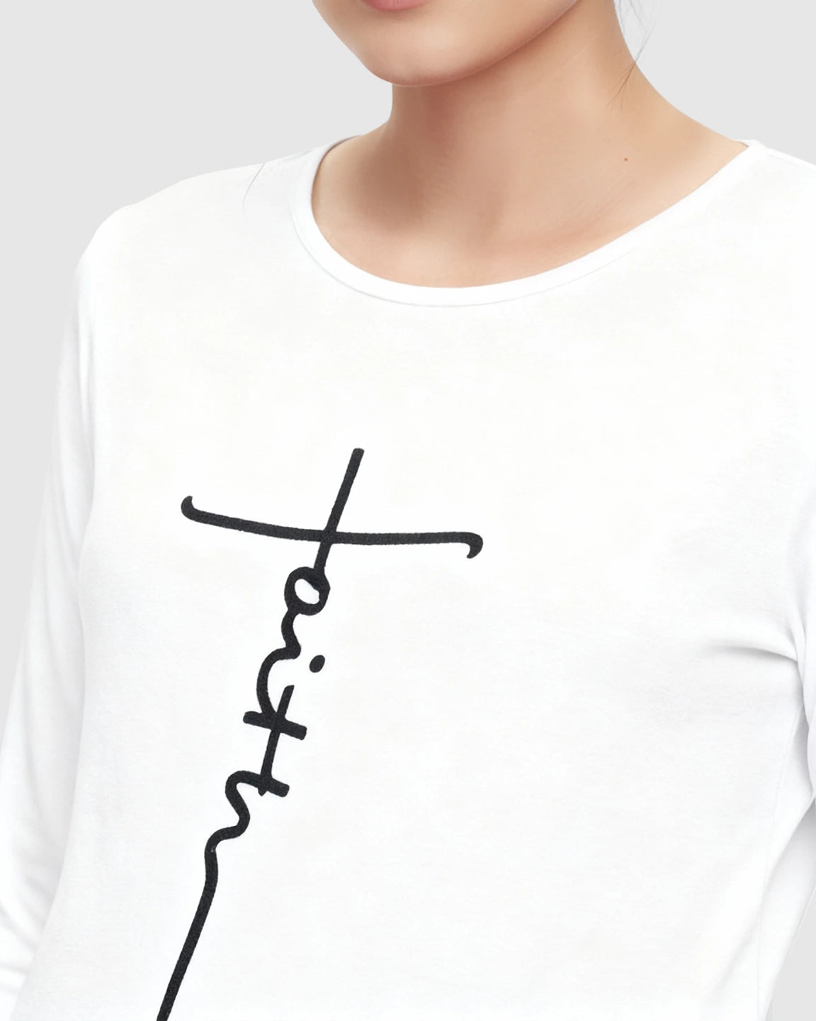 Ruched Side Long-Sleeve Maternity Top