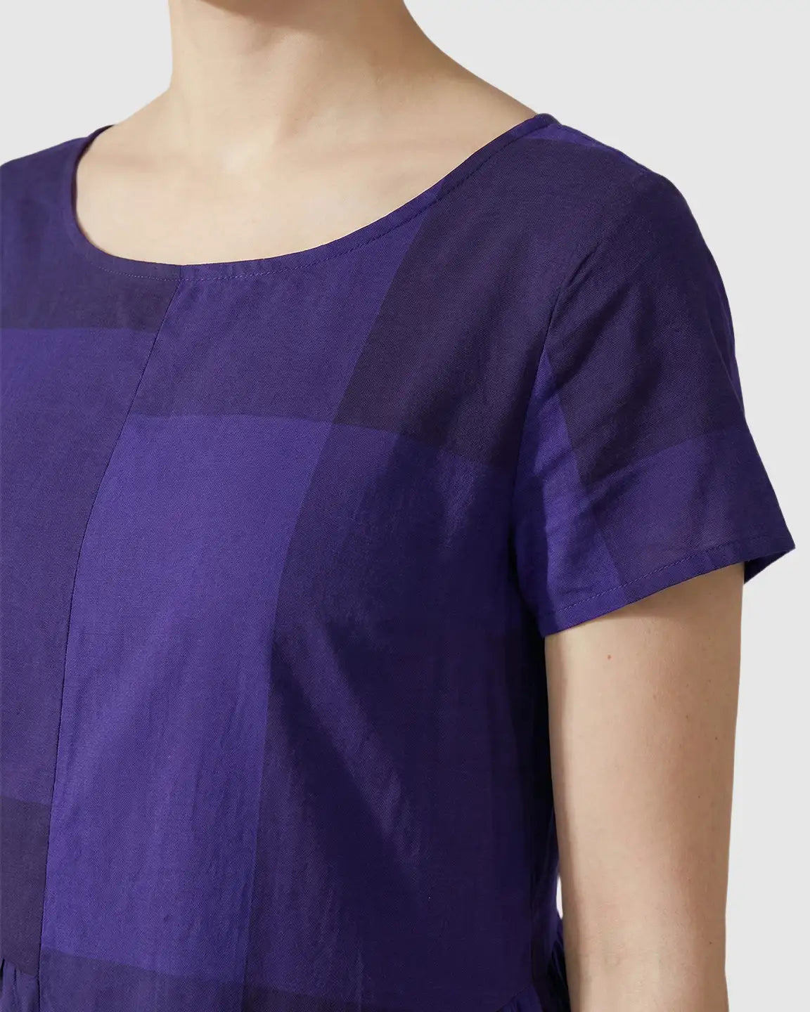 Plaid Swing Maternity Maxi Dress