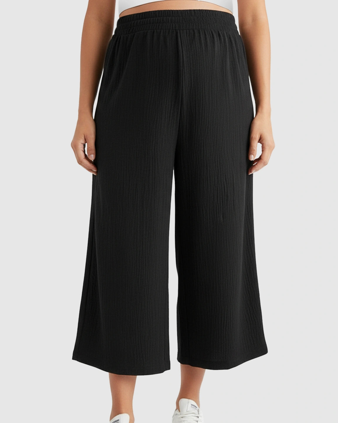 High-Waist Flowy Wide-Leg Maternity Pants