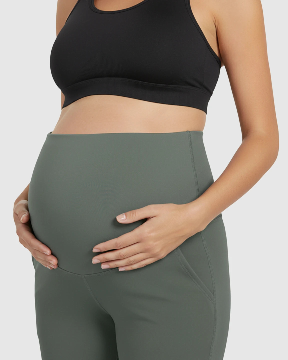 High Elastic Straight Leg Maternity Yoga Pants