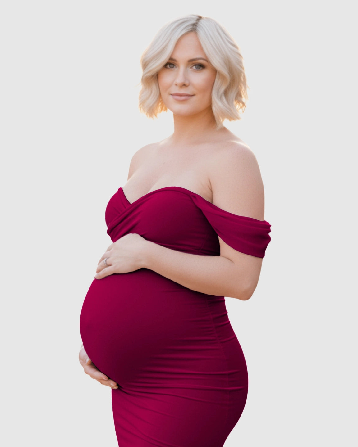 Off-Shoulder Mermaid Maternity Photoshoot Gown