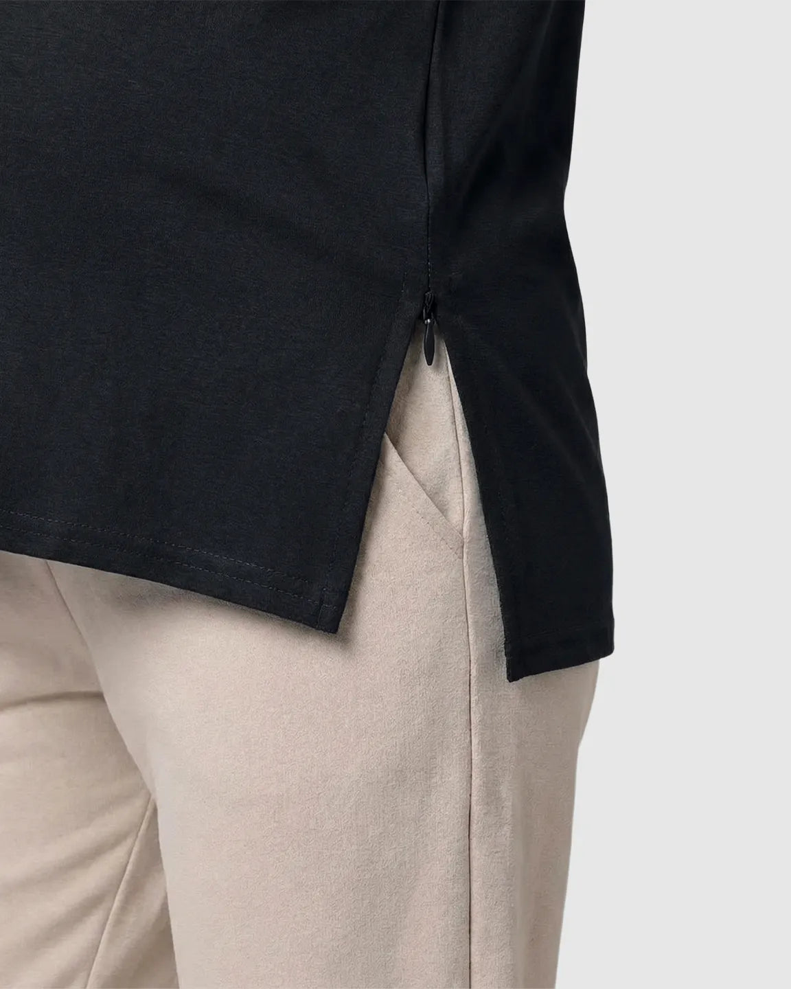 Zipper-Slits Casual Maternity Nursing T-Shirt