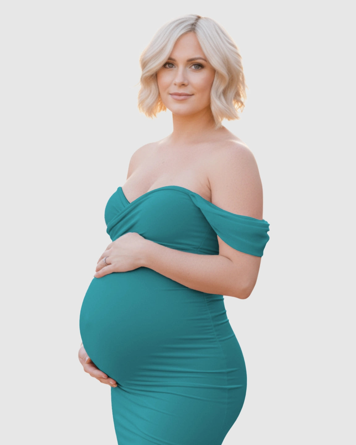 Off-Shoulder Mermaid Maternity Photoshoot Gown