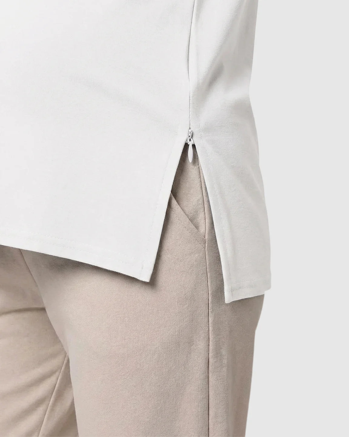 Zipper-Slits Casual Maternity Nursing T-Shirt