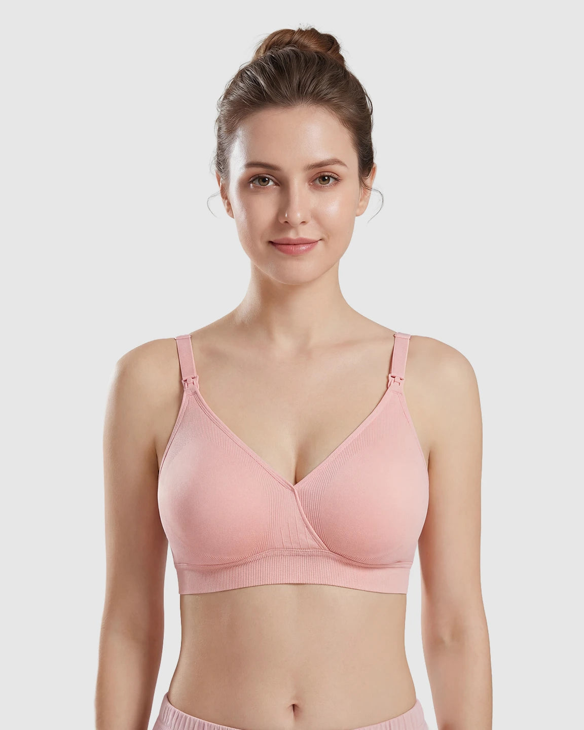 Seamless Cross-Front Wireless Nursing Bra