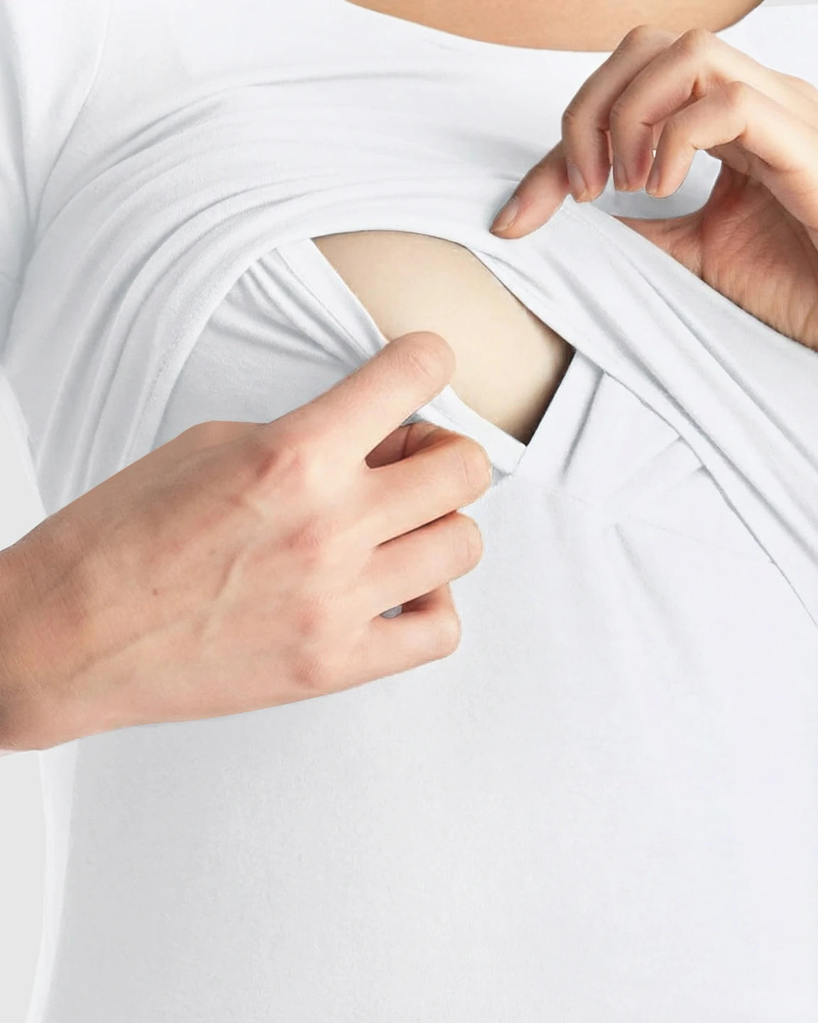 Stretch-Fit V-Neck Nursing T-Shirt