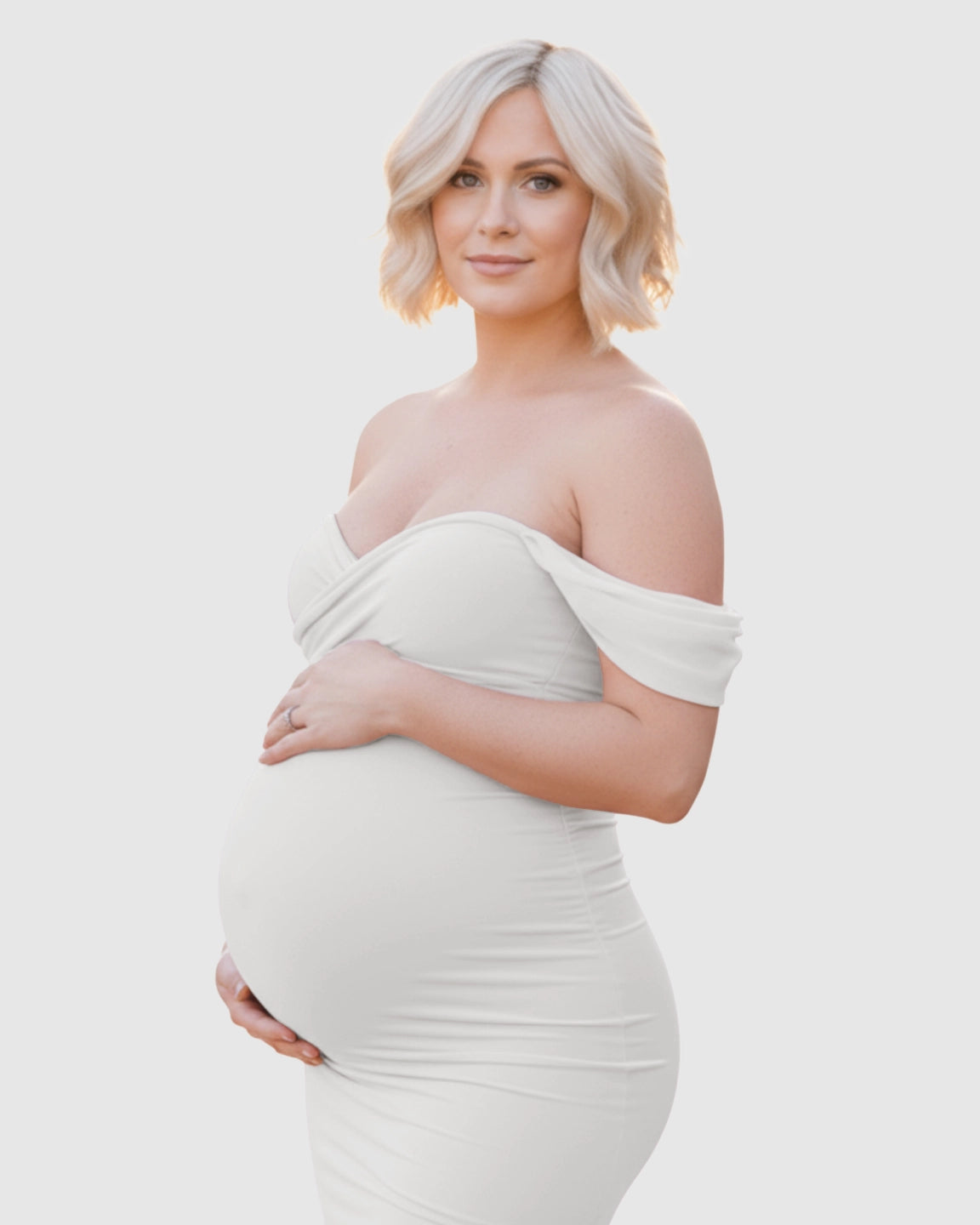 Off-Shoulder Mermaid Maternity Photoshoot Gown