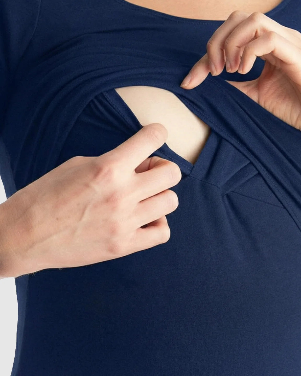 Stretch-Fit V-Neck Nursing T-Shirt