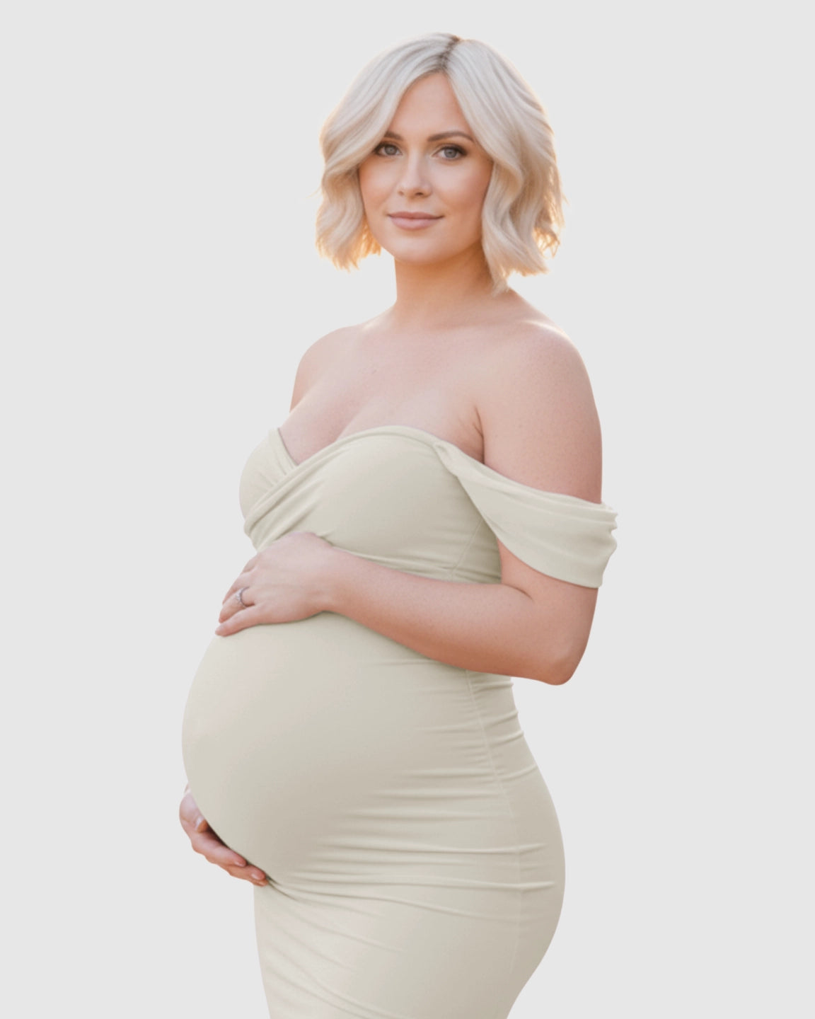 Off-Shoulder Mermaid Maternity Photoshoot Gown
