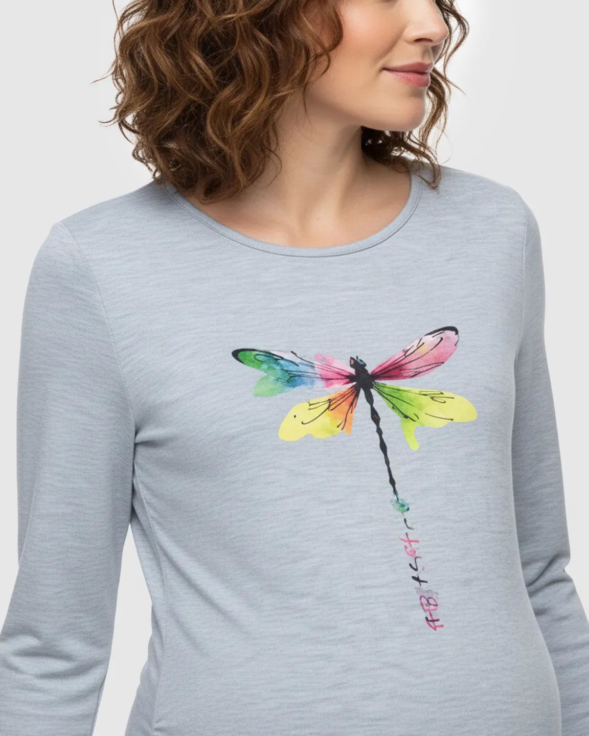 Side Ruched Classic Round Neck Long Sleeve Maternity Top