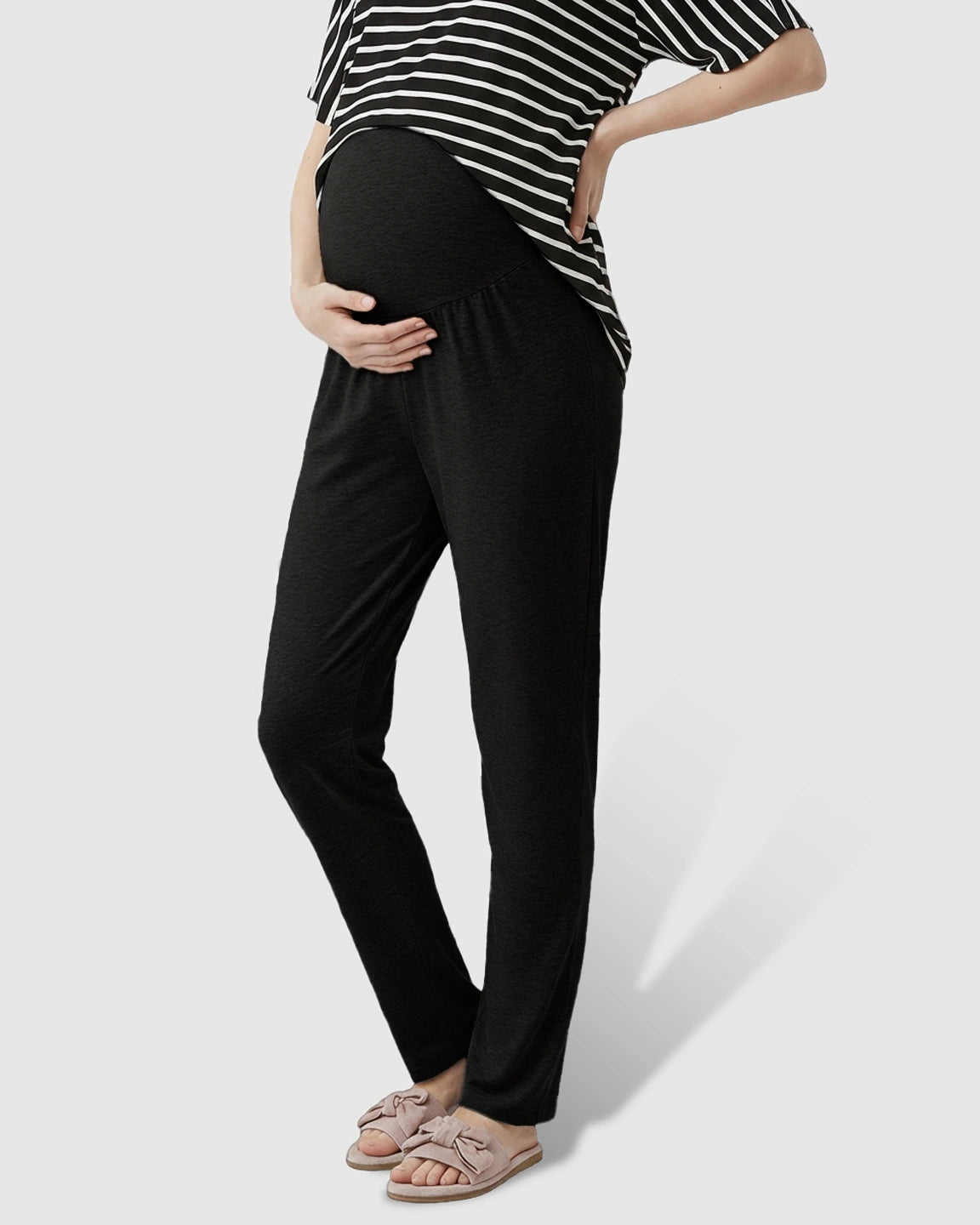 High-Waist Straight-Leg Maternity Pants