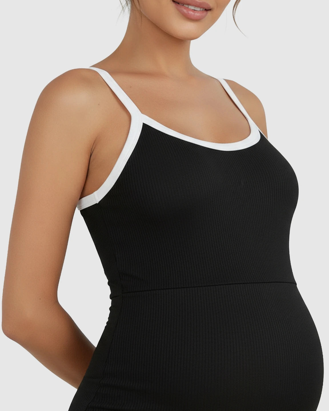 Contrast Trim Slim Fit Maternity Activewear