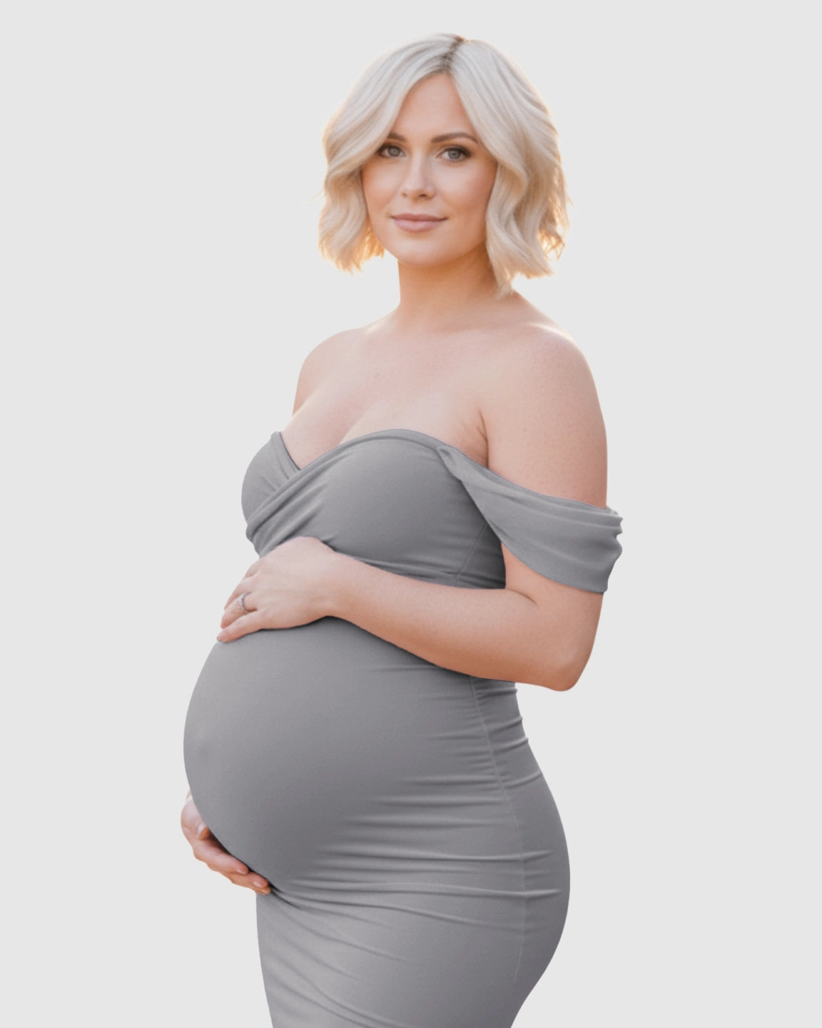 Off-Shoulder Mermaid Maternity Photoshoot Gown