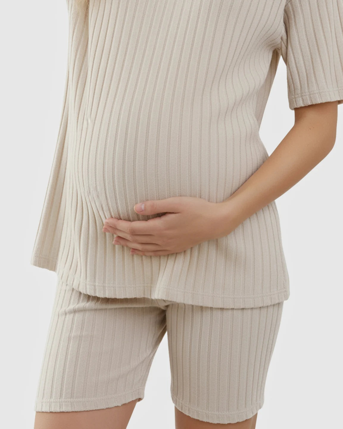 Ribbed Soft Knit Relaxed Maternity Lounge Set