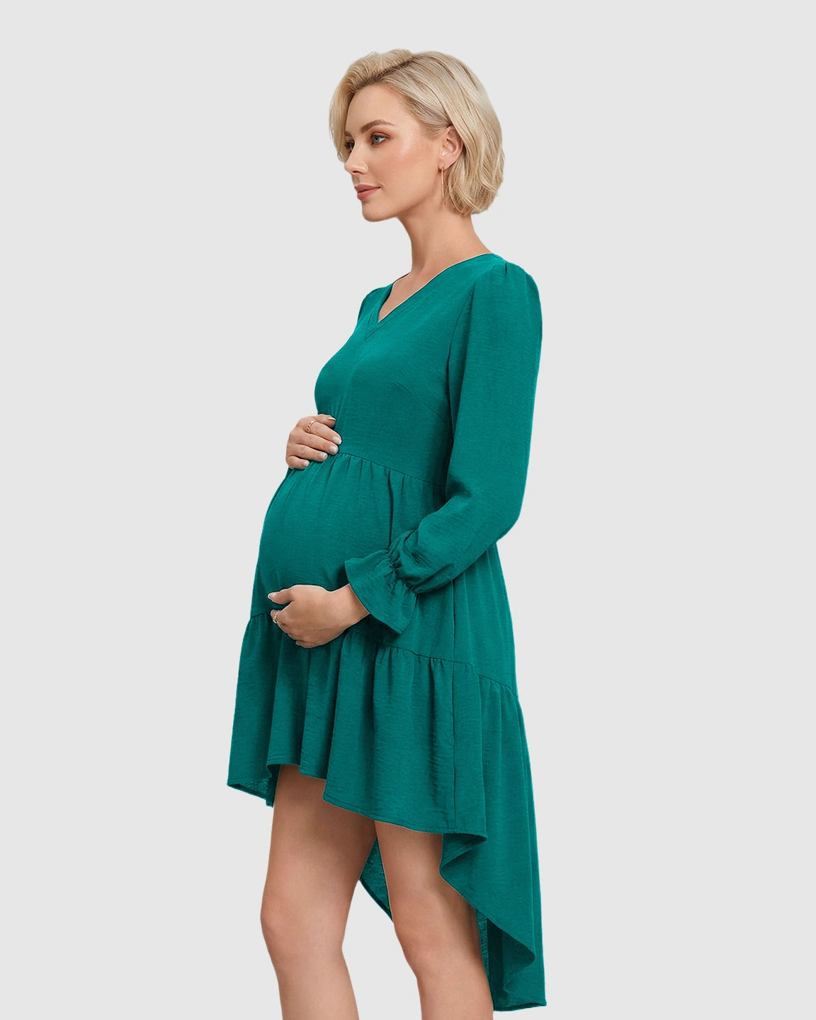 Tie-Back Fishtail Hem Maternity Dress